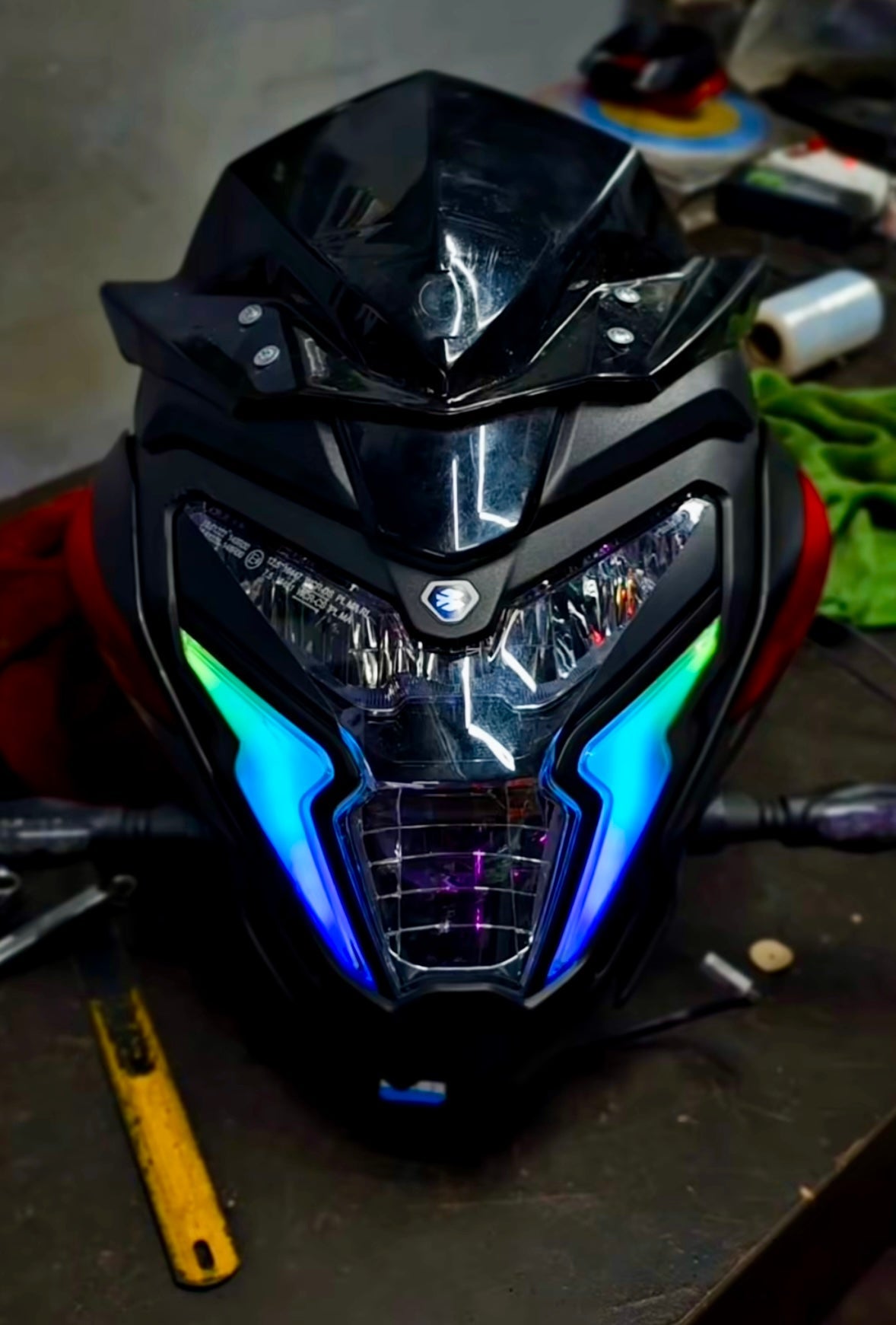 Pulsar NS125 / NS200 Smart Bluetooth DRL Lights | Custom Headlight Drl Rgb App controlled 144 Matrix Modes