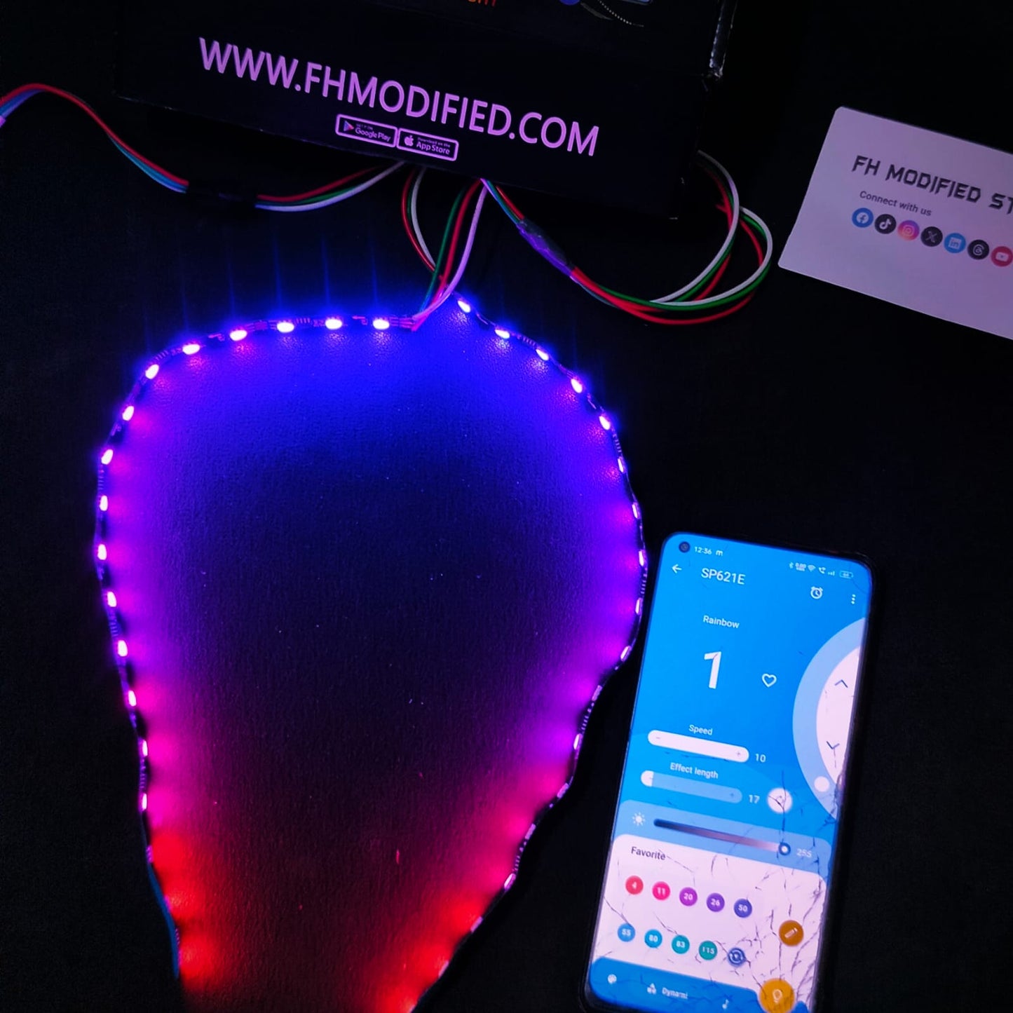 KTM Duke Bluetooth Smart Drl Light For Headlight Modification Fully App Controlled 140+ Running mods and 16M costum Colours