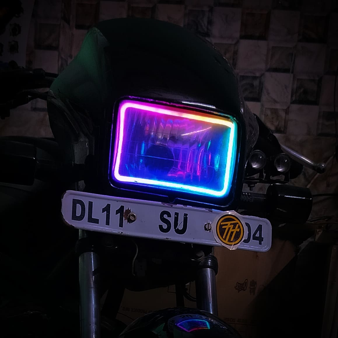 Single Drl Smart Neon Light| Fully Mobile Control Running Drl Light For Bikes | Fh Modified