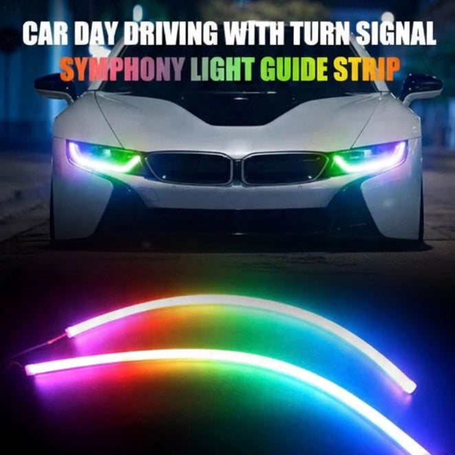 Upgrade Your Headlights: Multicolor RGB DRL with App Control and Dynamic Running Effects