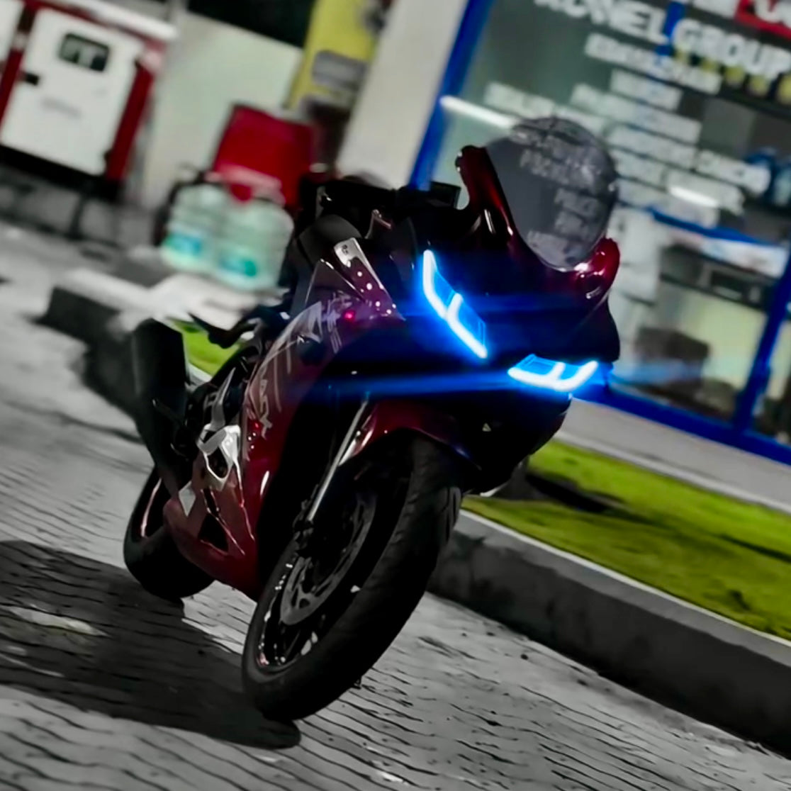 Yamaha R15 V3 Headlight Smart Drl Light Colour Changing & Running Mods Using Bluetooth App