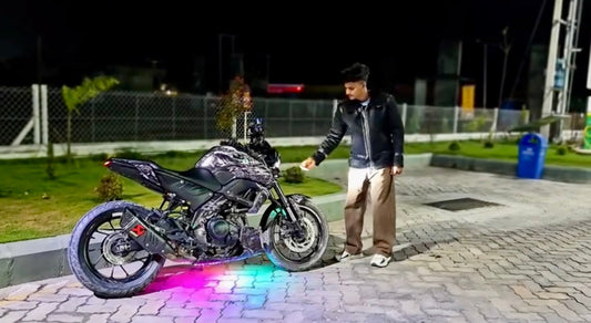 FH Modified Ultra-Glow Bluetooth Underbelly Light – 140 Modes for all bikes yamaha ,pulsar ,ktm