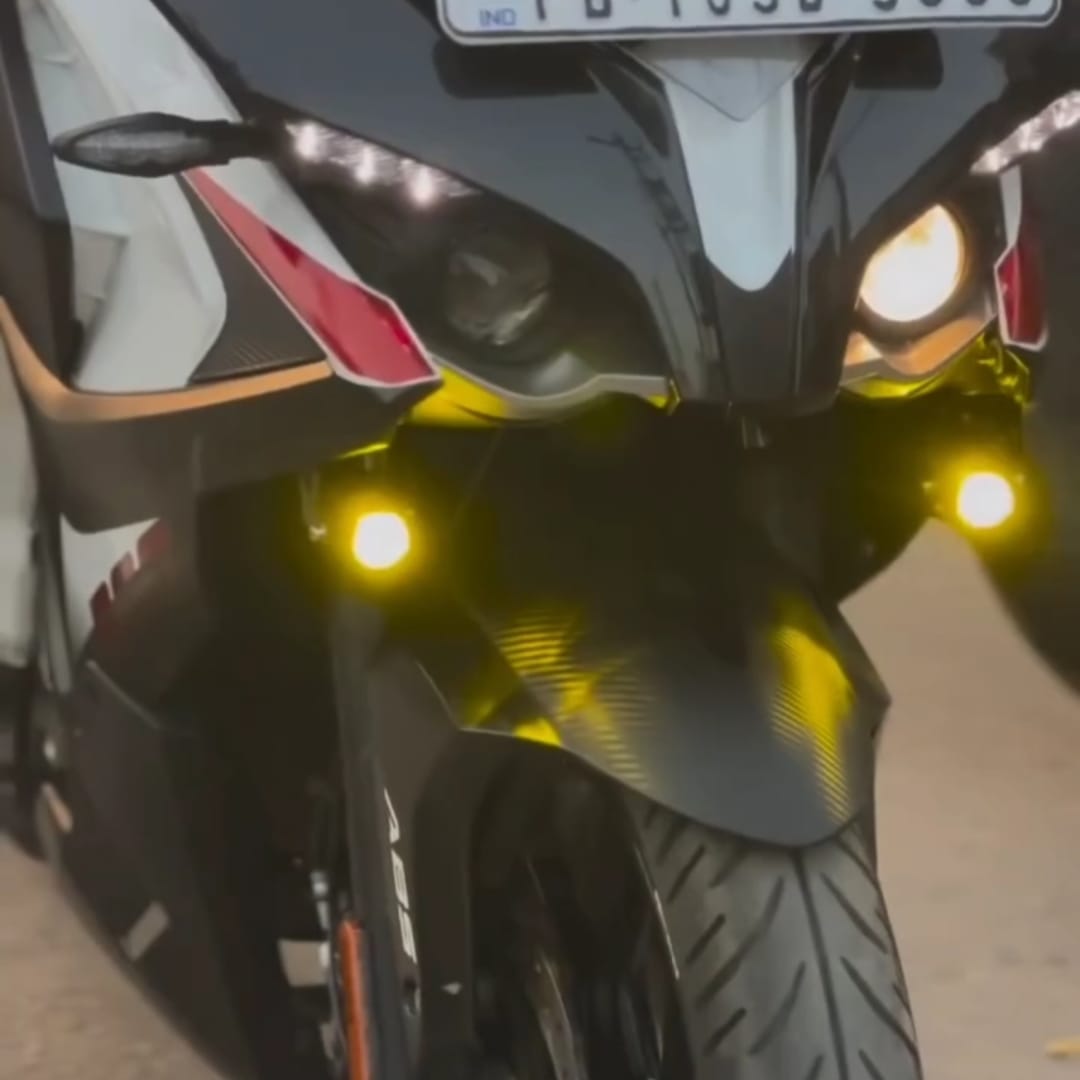 Yellow White Focus Fog light for bike  and cars with free switch |Full Visiblity on road best for night ride