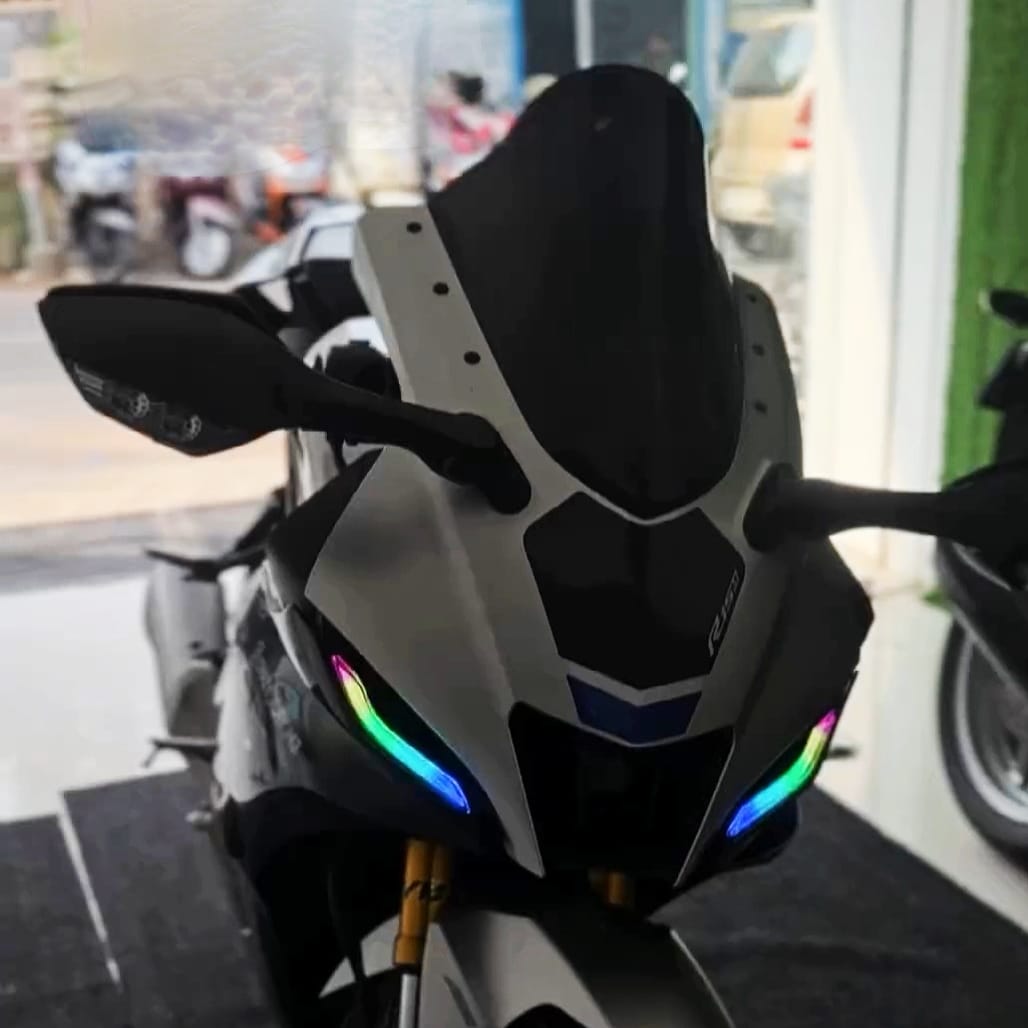 Fully Flexible bluetooth control Smart Drl Light For All Bike Headlights Modification 140+ running mods
