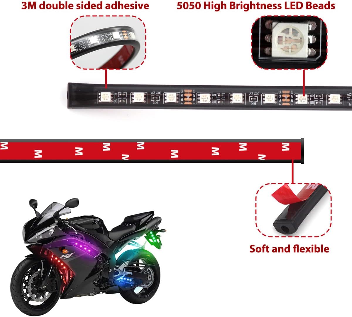 Bike Underbody Colour Changing RGB Light Modified Remote /App Controlled For All Bikes | Fh Modified