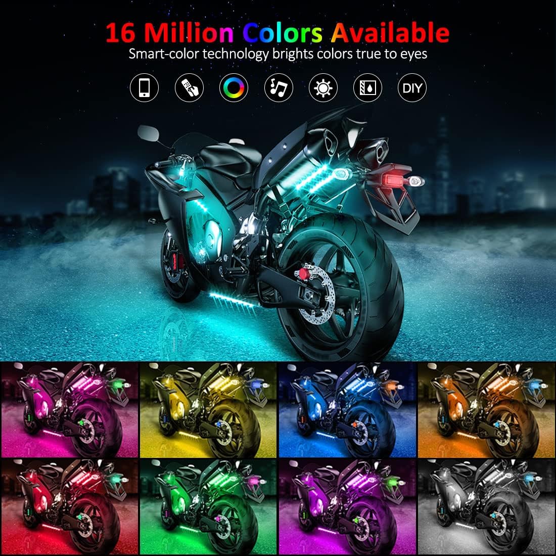 Bike Underbody Colour Changing RGB Light Modified Remote /App Controlled For All Bikes | Fh Modified