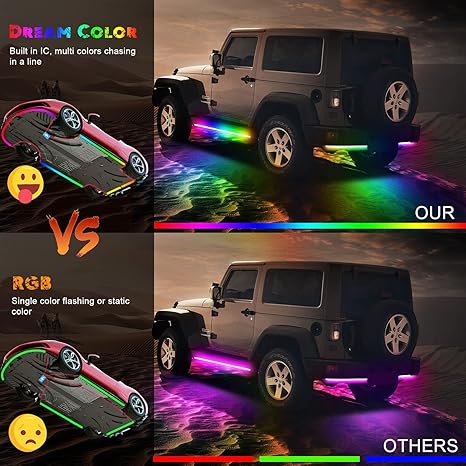 Car Underbody Smart Runnning Mods Chassing Exterior Light | Bluetooth App Controlled 210+ running mods |16 million custom colours