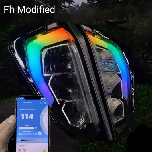 KTM Duke Bluetooth Smart Drl Light For Headlight Modification Fully App  Controlled 140+ Running mods and 16M costum Colours