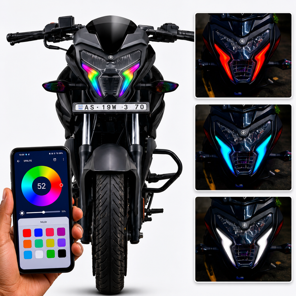 Pulsar NS125 / NS200 Smart Bluetooth DRL Lights | Custom Headlight Drl ...