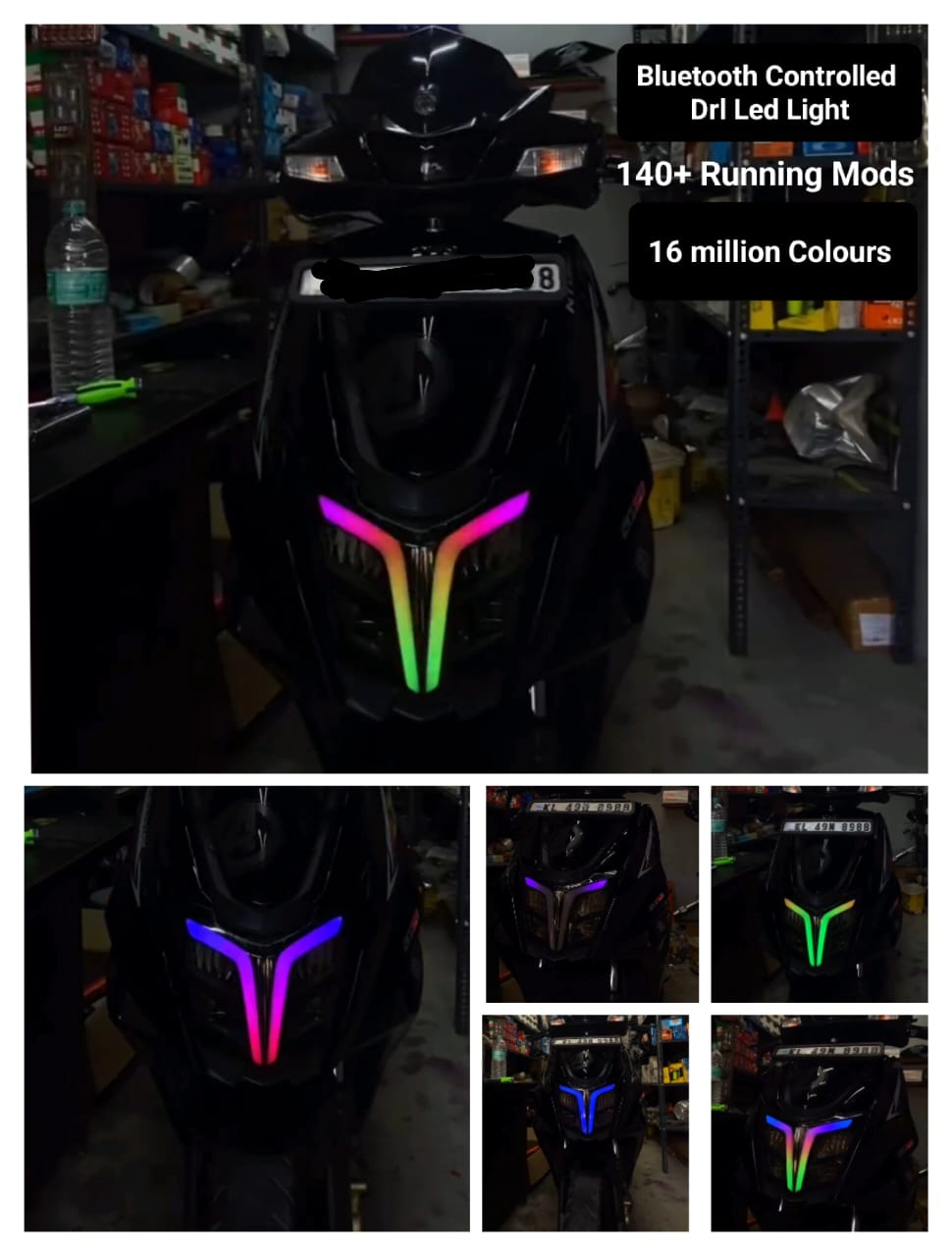 TVs Ntorq Mobile Colour Changing Running Drl Light for modification | FH MODIFIED