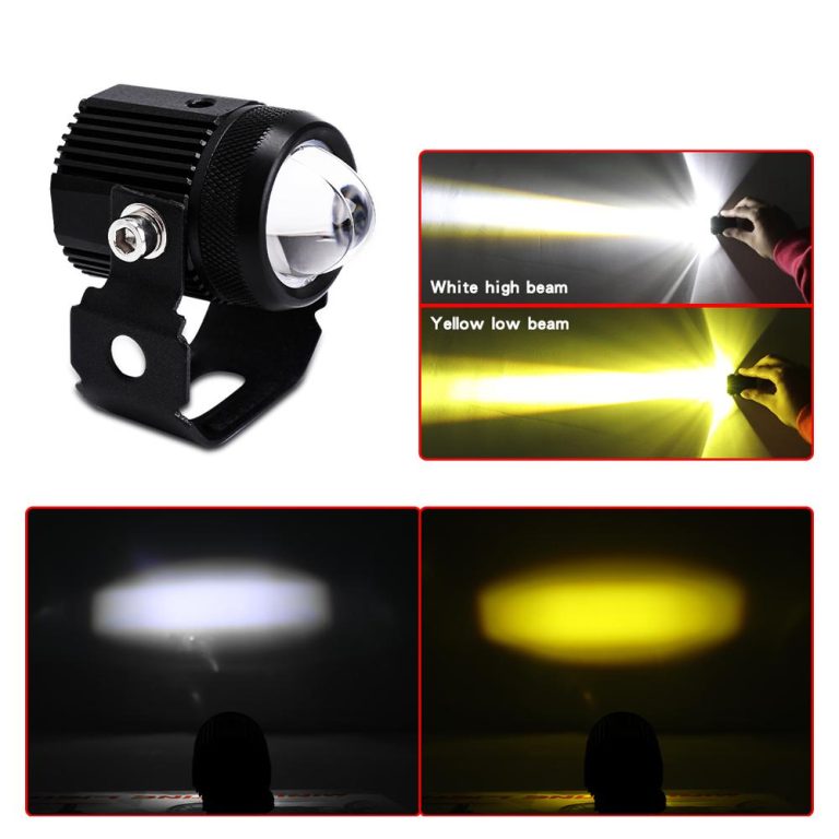 Yellow White Focus Fog light for bike  and cars with free switch |Full Visiblity on road best for night ride